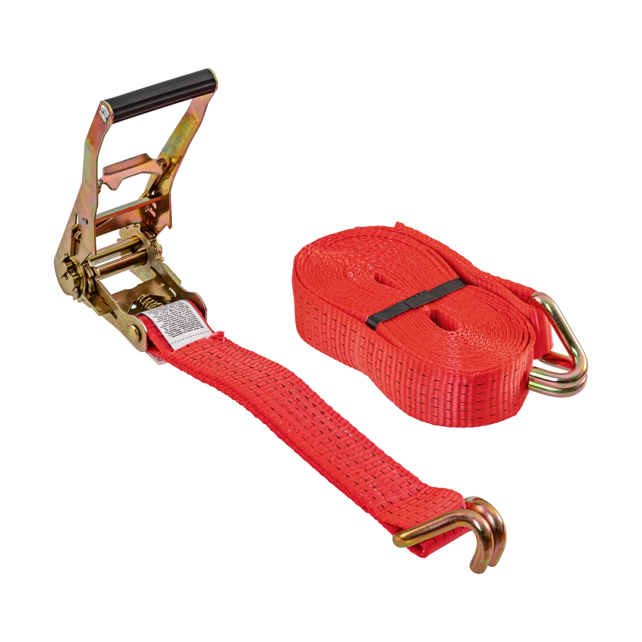 Cinghia di ancoraggio con cricchetto, rosso, 5000 kg, 50 mm × 8 m