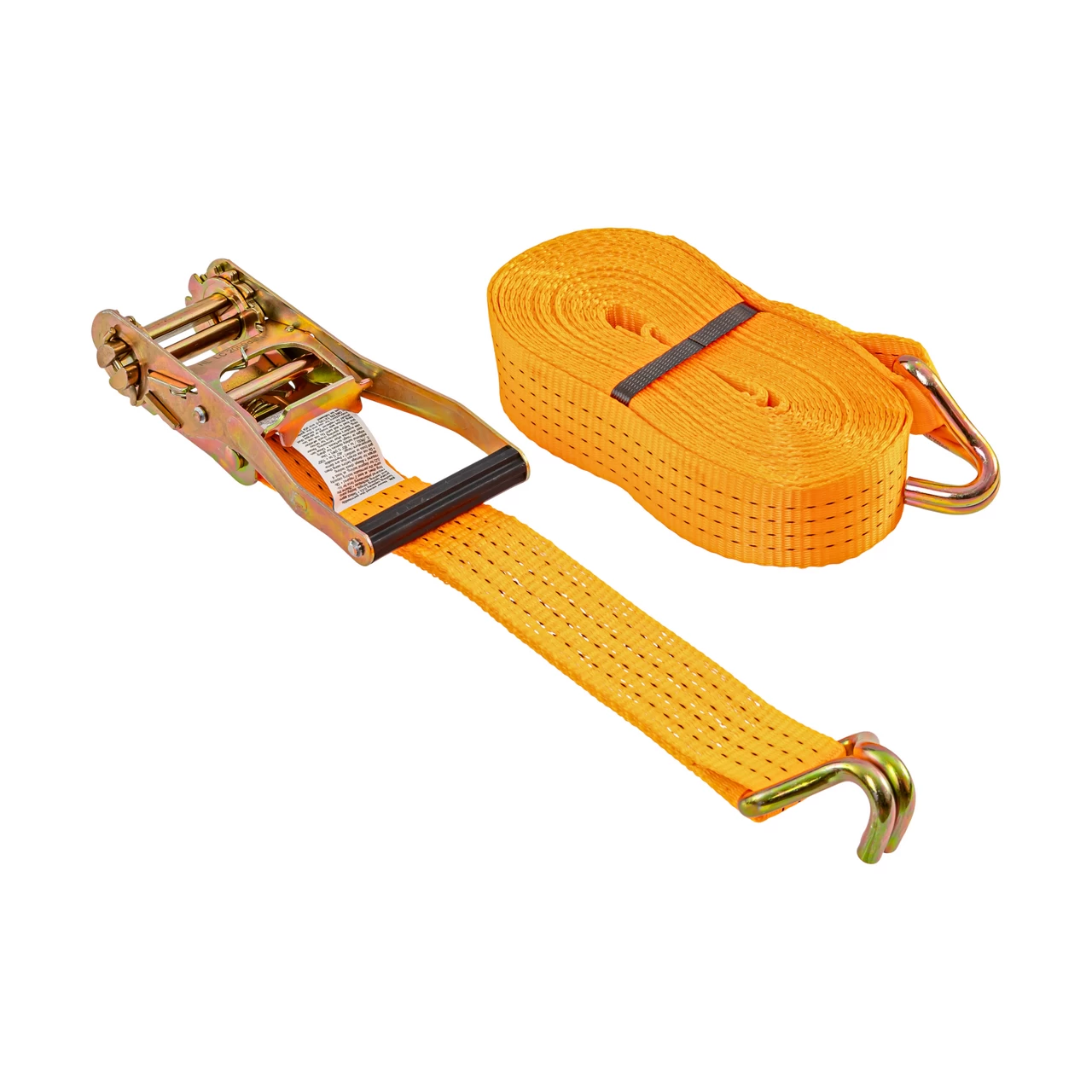 Cinghia di ancoraggio con cricchetto, arancione, 4000 kg, 50 mm × 10 m