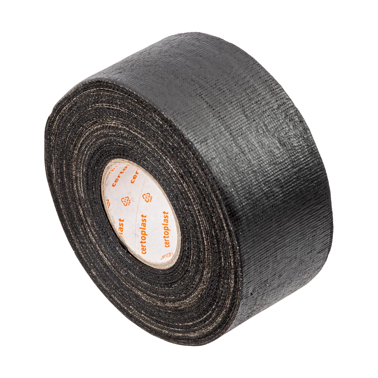 Fascia per zoccoli, nera, Certoplast, 45 mm × 25 m