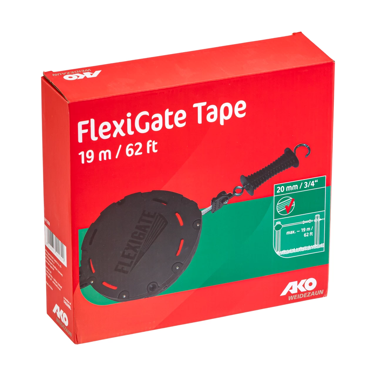 Set di cancelli con nastro da 20 mm per recinto elettrico, Ako Flexigate, 19 m