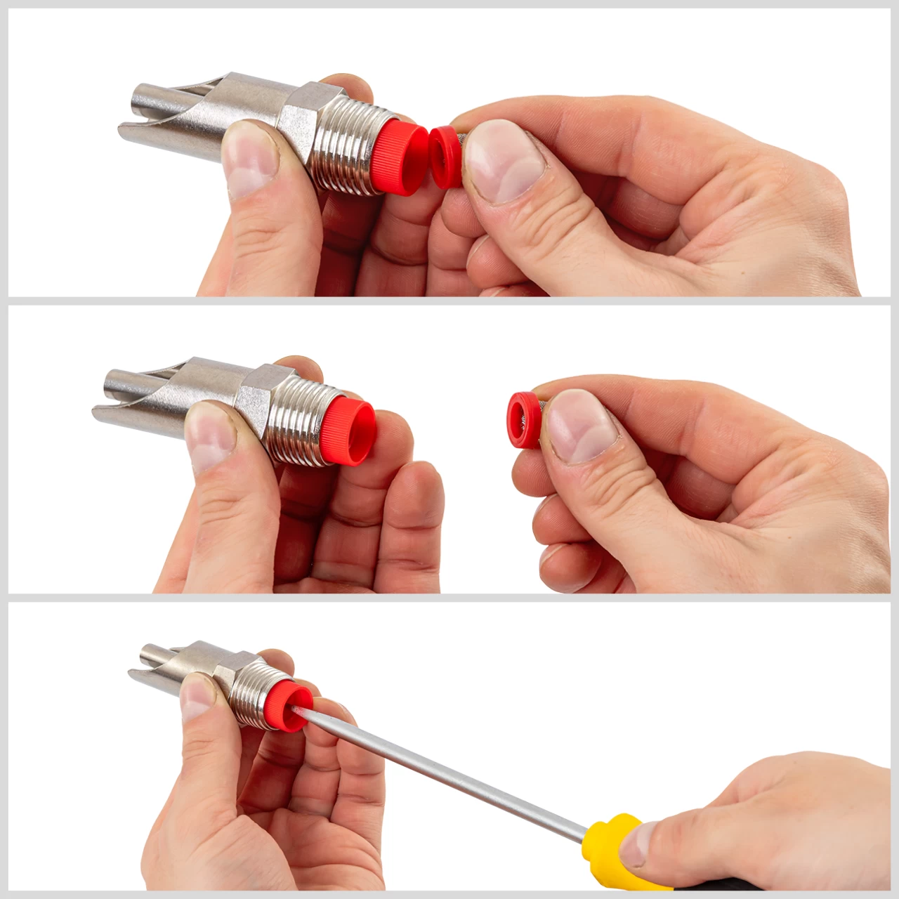 Ciuccio con filettatura da 1/2" per maiali, con nipplo da 1/2"