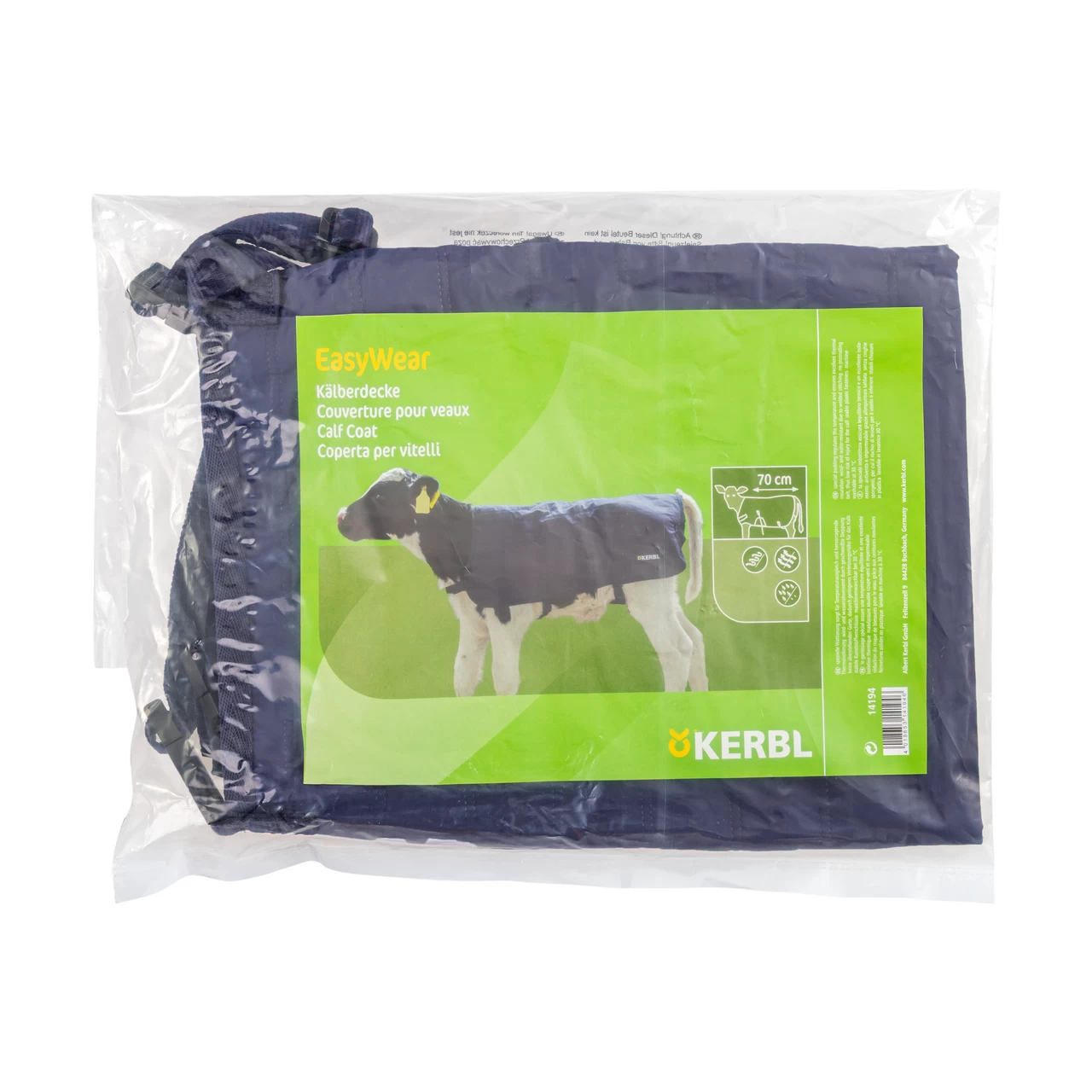 Coperta impermeabile per vitelli, EasyWear, blu scuro, 70 × 70 cm