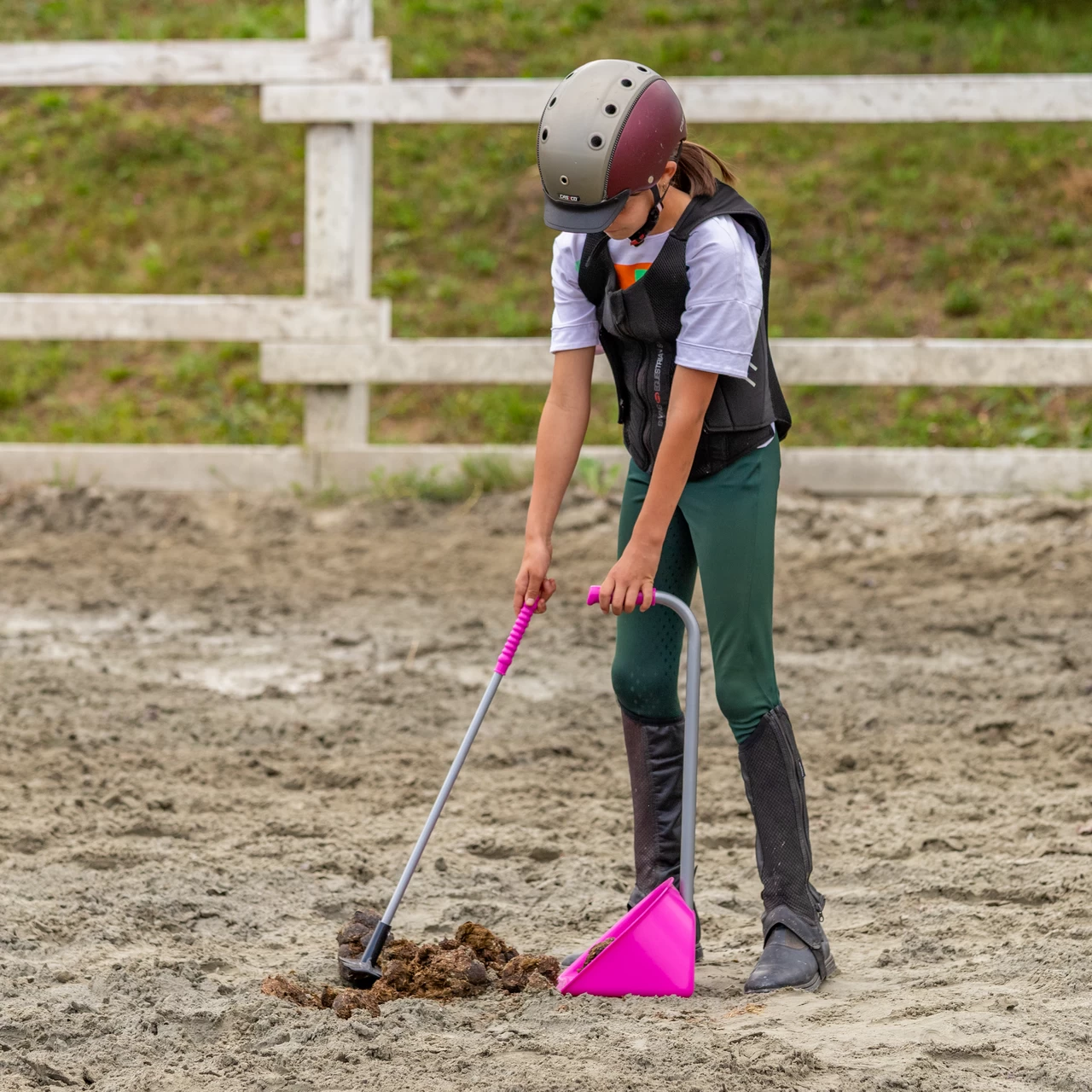Pala Mistboy Mini con rastrello, rosa, 60 cm