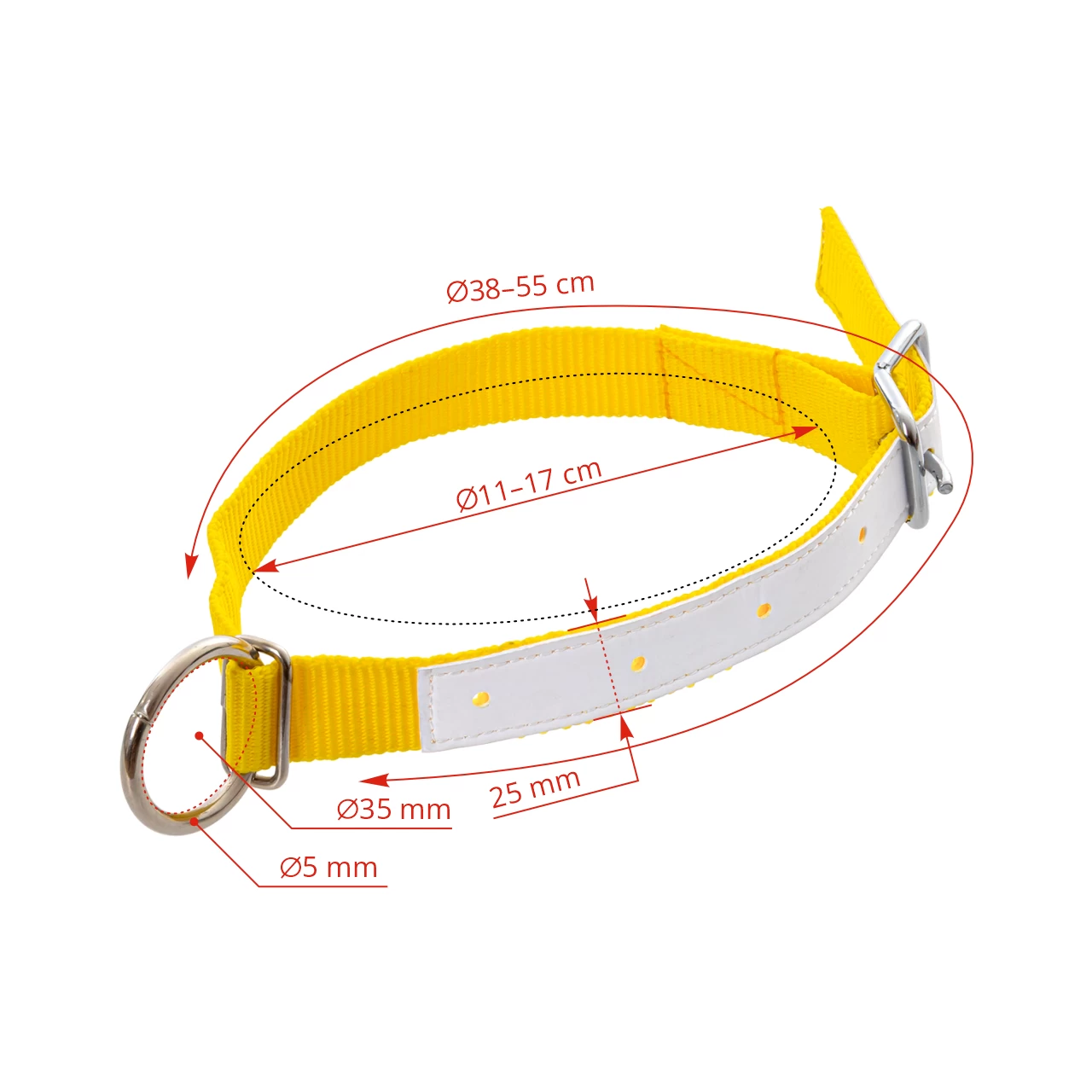 Collare per pecore, giallo, 60 cm