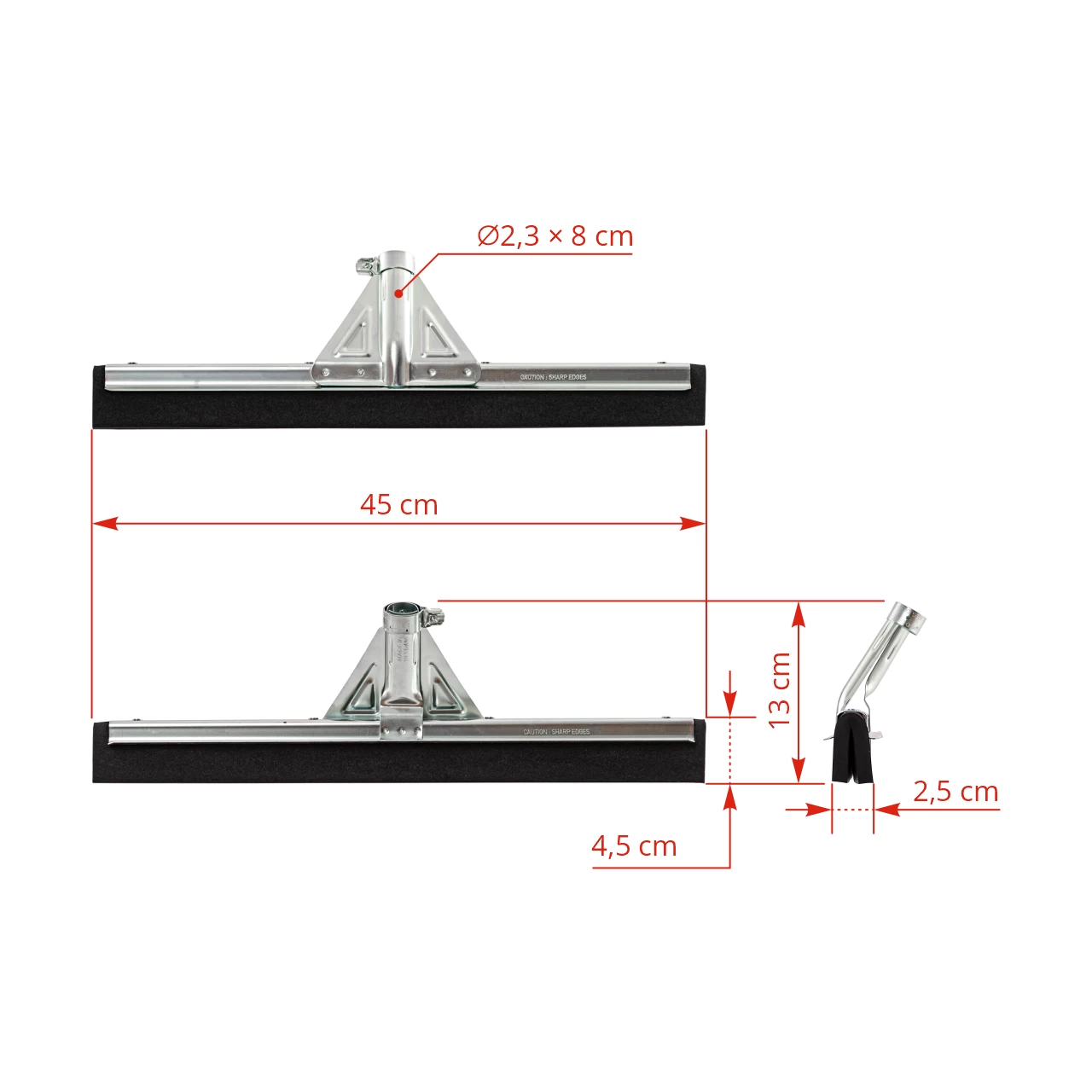 Tergivetro in metallo zincato, 45 cm
