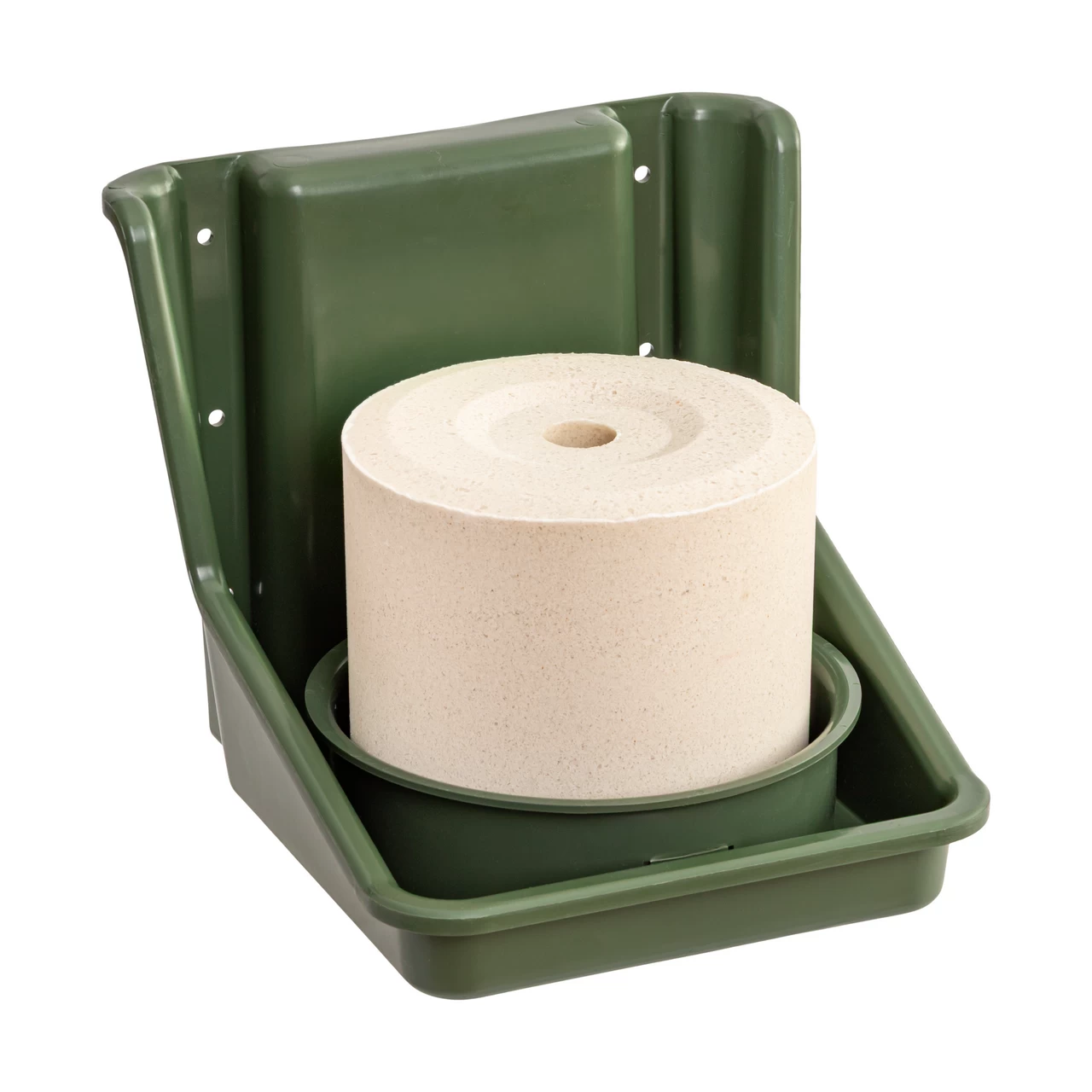 Portasale con inserto rotondo, verde scuro