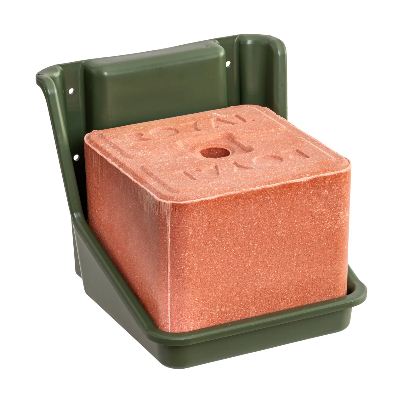 Portasale con inserto rotondo, verde scuro