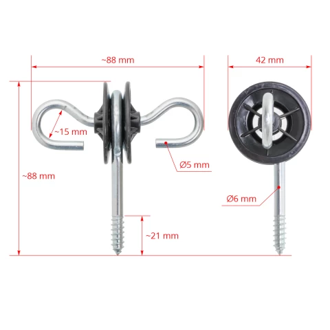 Set maniglia cancello a molla, 5 m