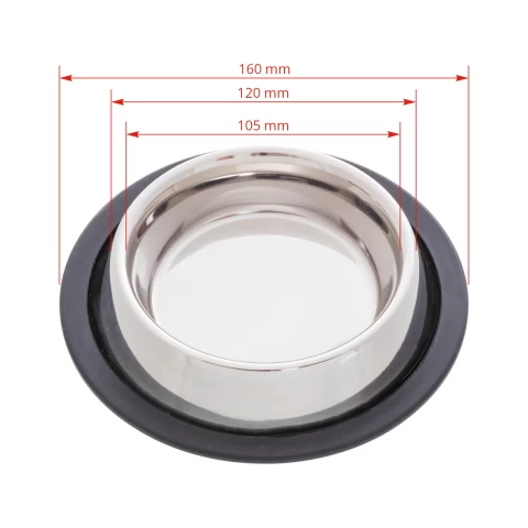 Ciotola in acciaio inox per gatti, Ø12 cm, 200 ml