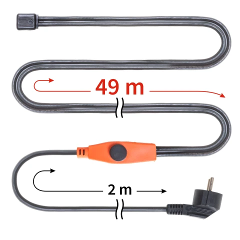 Cavo antigelo con termostato, 49 m