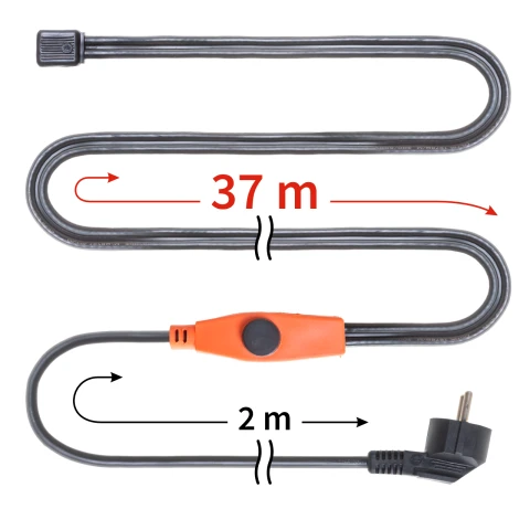 Cavo antigelo con termostato, 37 m