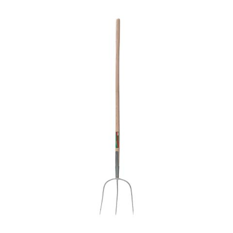 Forca da fieno, con 3 corna, 30 × 30 cm con gambo