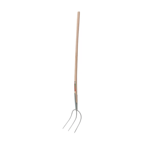 Forca da fieno, con 3 corna, 30 × 30 cm con gambo
