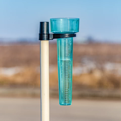 Pluviometro da 40 l/m², con graduazioni da 1 ml