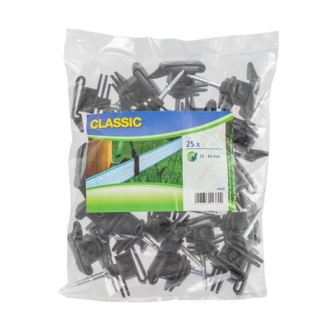 Set isolatori per nastro, con vite da legno, 25 pz.