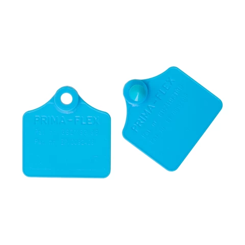 Set di marchi auricolari per pecore, Prima-Flex, blu, 4,4 × 4,6 cm, 25 paia