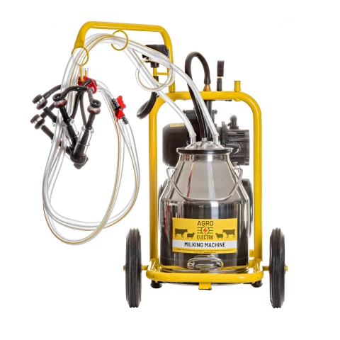 Mungitrice per capre, 2 posti, 1 bidone acciaio inox, 30 litri