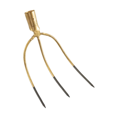 Forca per fieno e balle, con 3 corna, senza coda, 21 × 28 cm