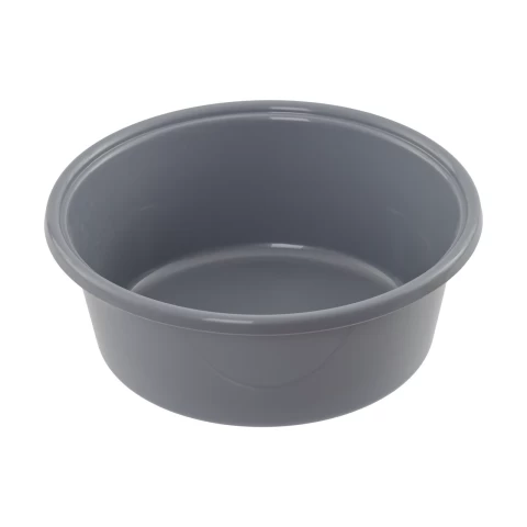 Ciotola in plastica per mangimi dei bovini, grigio, 6 litri