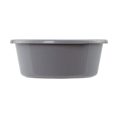 Ciotola in plastica per mangimi dei bovini, grigio, 6 litri