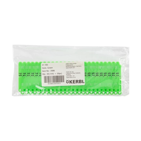 Marchi auricolari per agnelli e capretti, Twintag, verde, 51-100