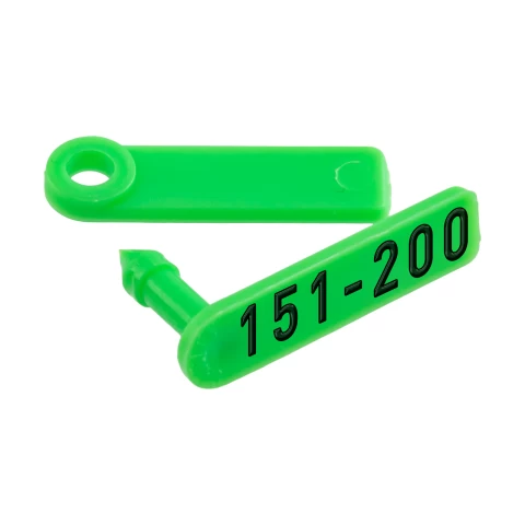 Marchi auricolari per agnelli e capretti, Twintag, verde, 151-200
