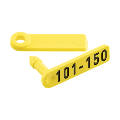 Marchi auricolari per agnelli e capretti, Twintag, giallo, 101-150