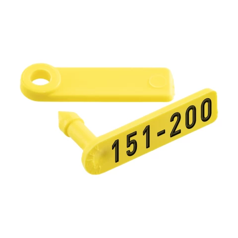 Marchi auricolari per agnelli e capretti, Twintag, giallo, 151-200