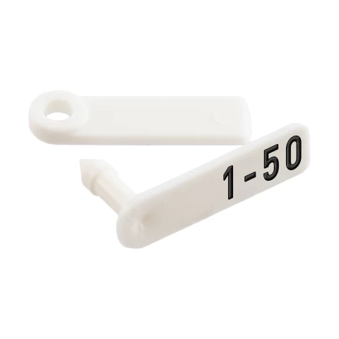 Marchi auricolari per agnelli e capretti, Twintag, bianco, 1-50