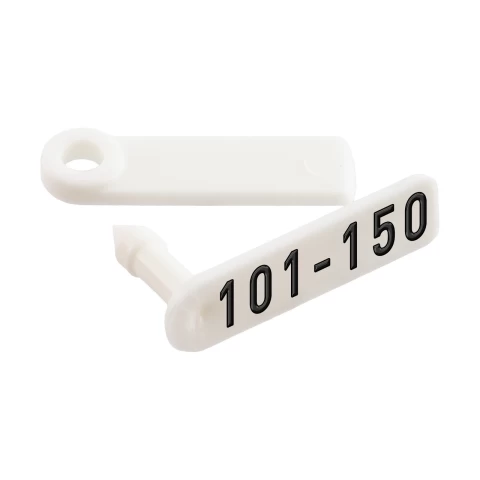 Marchi auricolari per agnelli e capretti, Twintag, bianco, 101-150
