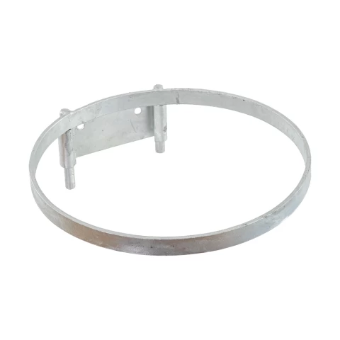 Supporto metallico zincato, per i secchi di mangime