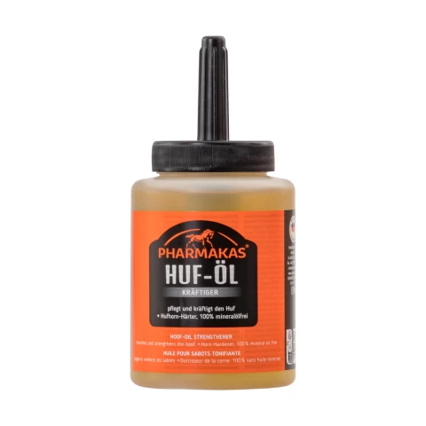 Olio rinforzante per zoccoli, con spazzola, Pharmakas, 475 ml