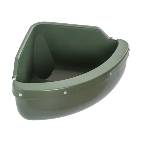 Mangiatoia in plastica con bordo di protezione, montaggio ad angolo, 31 litri