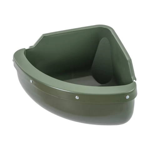 Mangiatoia in plastica con bordo di protezione, montaggio ad angolo, 31 litri