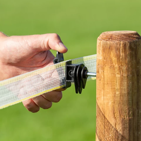 Set isolatori per nastro, con vite da legno, 25 pz.