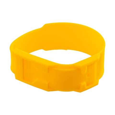 Bracciale a marchio per mucca, plastica, giallo