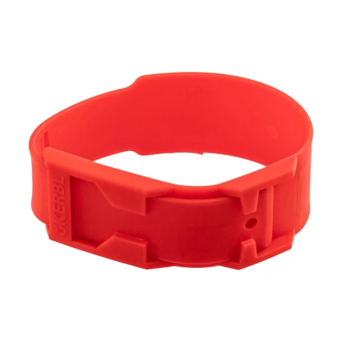 Bracciale a marchio per mucca, plastica, rosso