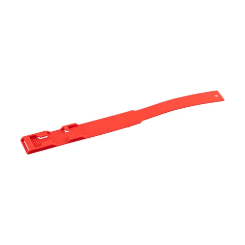 Bracciale a marchio per mucca, plastica, rosso