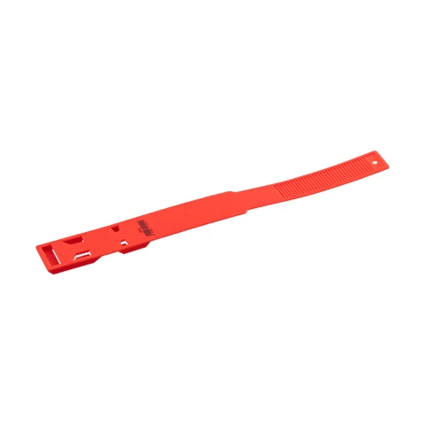 Bracciale a marchio per mucca, plastica, rosso