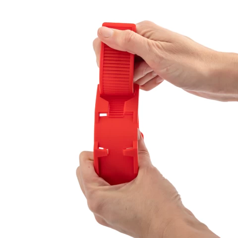 Bracciale a marchio per mucca, plastica, rosso