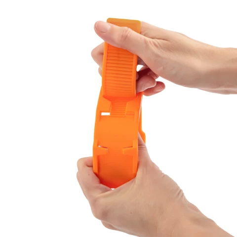 Bracciale a marchio per mucca, plastica, arancione