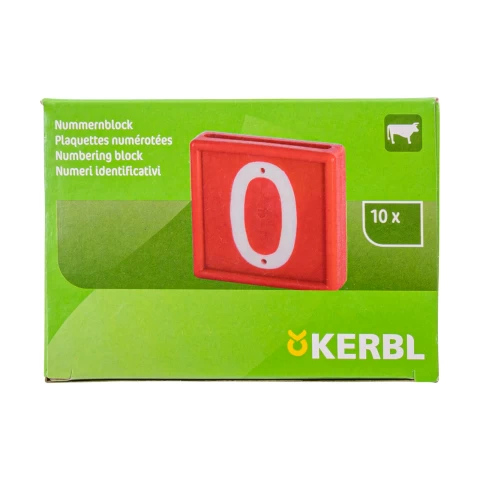 Numeri per bracciale di marcatura degli animali, no. 0, 10 pezzi