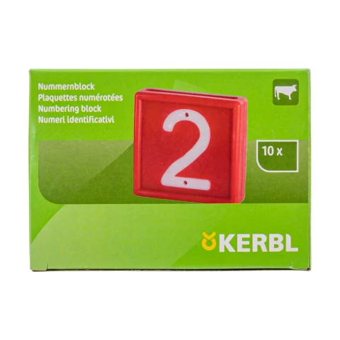 Numeri per bracciale di marcatura degli animali, no. 2, 10 pezzi