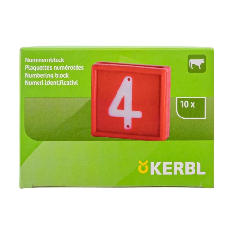 Numeri per bracciale di marcatura degli animali, no. 4, 10 pezzi