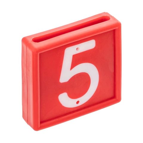 Numeri per bracciale di marcatura degli animali, no. 5, 10 pezzi