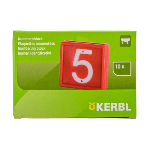 Numeri per bracciale di marcatura degli animali, no. 5, 10 pezzi