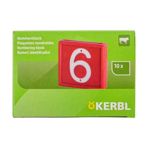 Numeri per bracciale di marcatura degli animali, no. 6-9, 10 pezzi