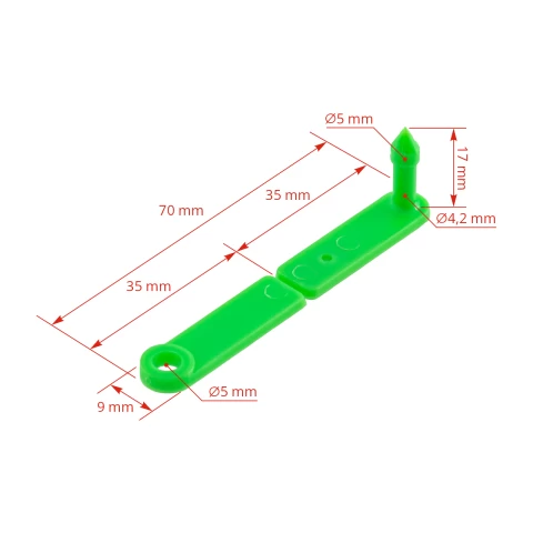 Marchi auricolari per agnelli e capretti, Twintag, verde, 151-200