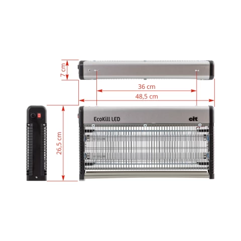 Trappola elettrica per mosche con tubi LED, EcoKill LED 2.0