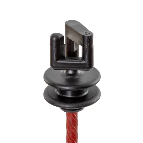 Isolatore di ricambio per palo in acciaio tondo Ø8 mm, 25 pezzi.